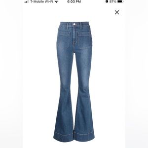 Veronica beard flares with front pockets